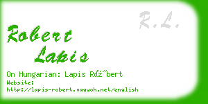 robert lapis business card